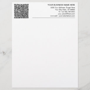 Modern Office Letterhead with Your QR code Info