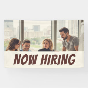 Modern Office NOW HIRING Banner Professional Team