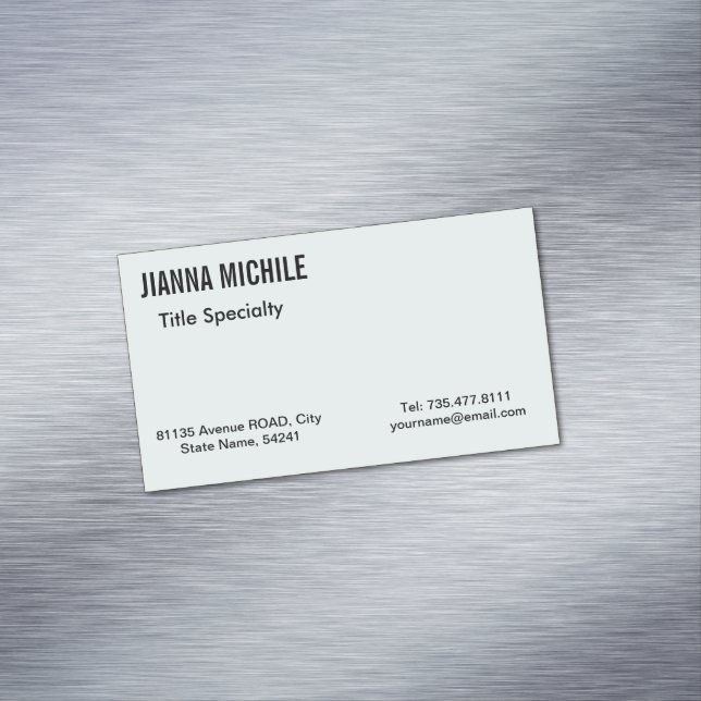 Modern official 	Magnetic business card (In Situ)