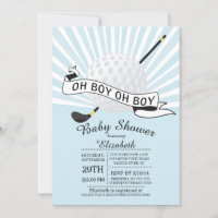 Modern Oh Boy Golf Ball Boys Baby Shower