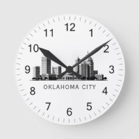 Modern Oklahoma City Stylized Skyline