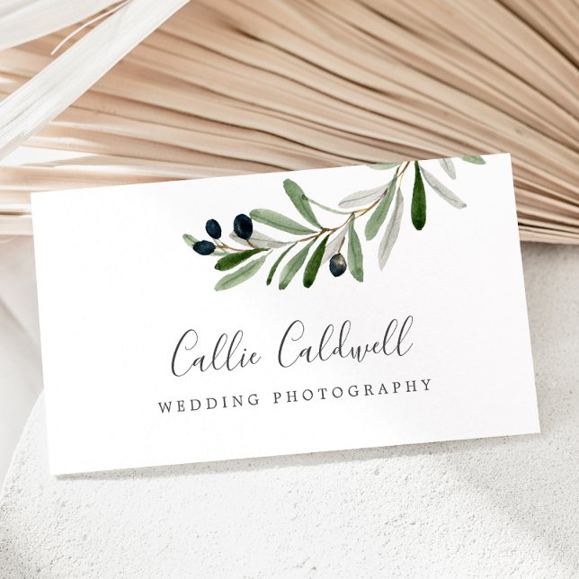 Modern Olive Branch Business Card (Creator Uploaded)