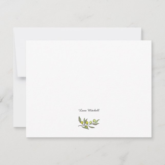 Modern Olive branch Card (Front)