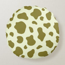 Modern Olive Green Cow Print