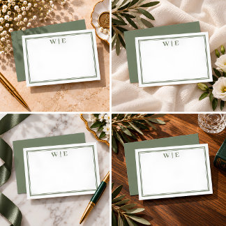 Modern Olive Green Minimalist Card