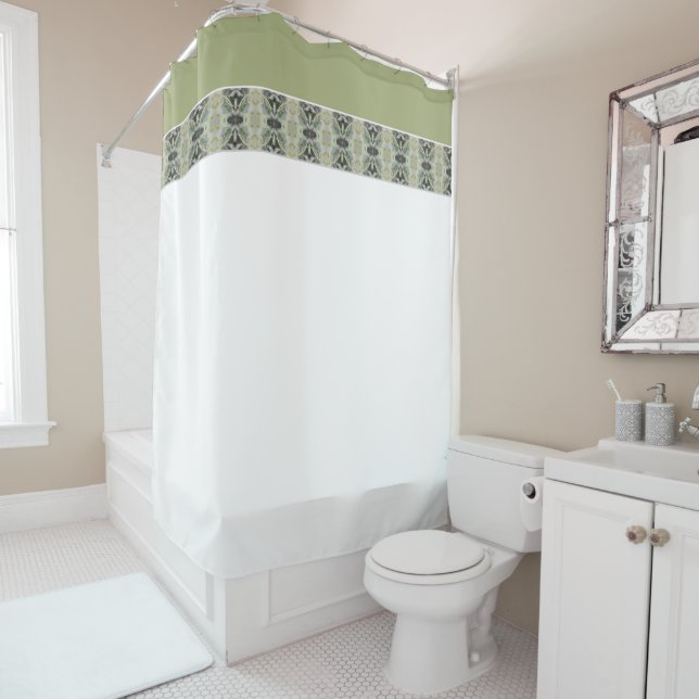 Modern Olive Green Patterned (In Situ)