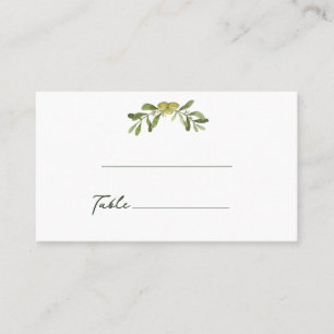 Modern Olive Green Place Card