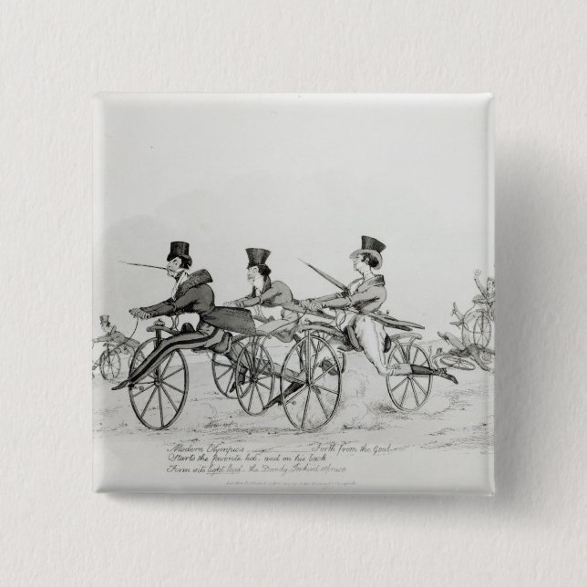 Modern Olympics', c.1820 2 Inch Square Button (Front)