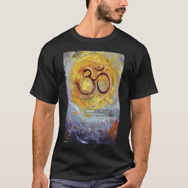 "Modern Om Design Spiritual T-Shirt" T-Shirt (Front)