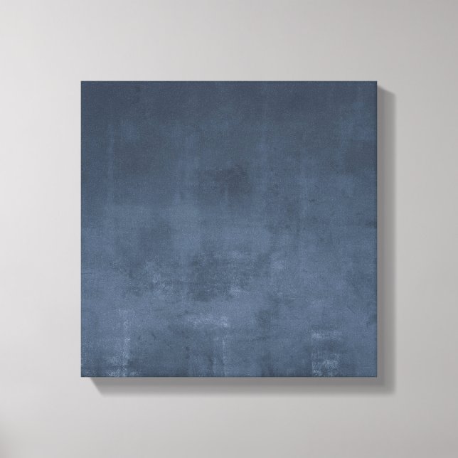 Modern ombre Navy Blue rustic abstract Canvas Print (Front)