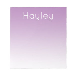Modern Ombre Personalized Notepad, Purple Notepad