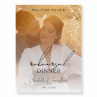 Modern Ombre Photo Rehearsal Dinner Welcome Sign