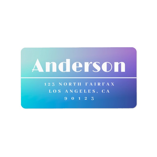 Modern Ombre Return Address Label (Front)