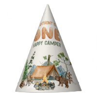 Modern One Happy Camper Watercolor 1st Birthday