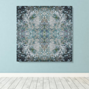 Modern One Of A Kind Abstract Art In A Foggy Mood Canvas Print