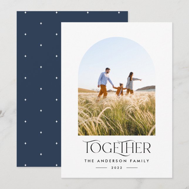 Modern one photo blue arch together typography (Front/Back)