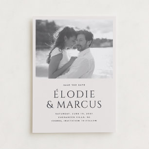 Modern One Photo Bold Typography Save the Date Invitation