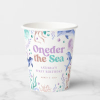 Modern Oneder the Sea Dolphin Retro First Birthday
