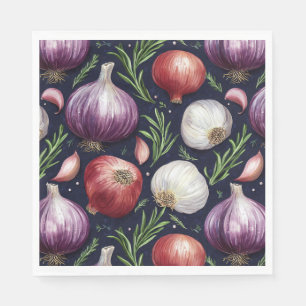 Modern onions pattern napkin