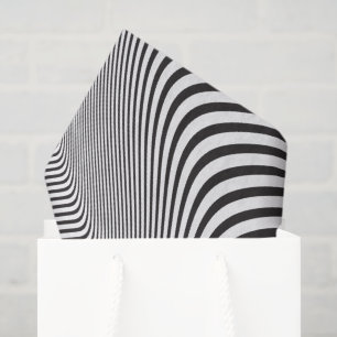 Modern Op Art Curves Waves Elegant Retro 70s  Tissue Paper