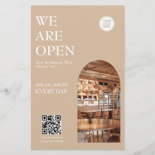 Modern Opening business Arched Photo Prices Flyer