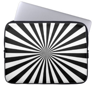 Modern Optical Burst Spinning Wheel Decor  Laptop Sleeve
