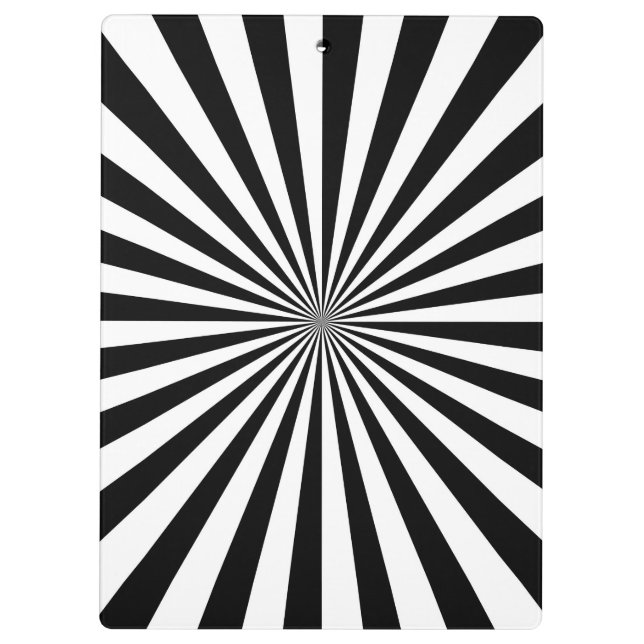Modern Optical Burst Spinning Wheel Design Clipboard (Back)