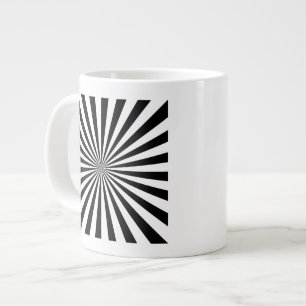 Modern Optical Burst Spinning Wheel Design Large Coffee Mug