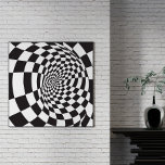 Modern Optical Illusion Black and White Novelty Poster<br><div class="desc">Optical Illusion Black and White Wall Decor Poster – Optical illusions are known to confuse your powers of perception and tricks your eyes but they also can improve your vision and "eye" can't believe it wink wink! This funky poster featuring a magnificent black and white optical illusion makes the ideal...</div>