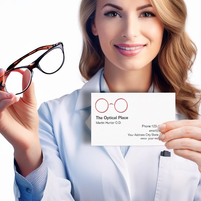Modern Optometrist And Optical Store Business Card (Creator Uploaded)