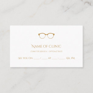 Modern Optometrist Simple Gold Glasses Appointment