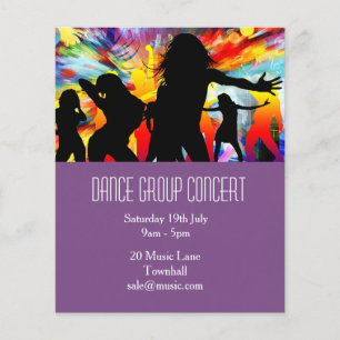 Modern or hip hop dance performance flyer