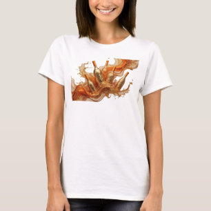 Modern Orange ABSTRACT ART Art Print T-Shirt