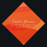 Modern Orange Abstract Shapes Custom Graduation Graduation Cap Topper<br><div class="desc">Modern Orange Abstract Shapes Custom Graduation Cap Topper</div>