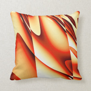 Modern Orange Abstract Throw Pillow