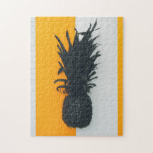 Modern orange and gray pineapple food art design 