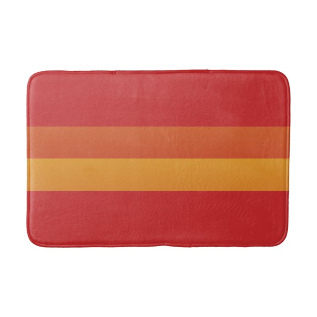 Modern Orange And Red Bath Mat (Front)