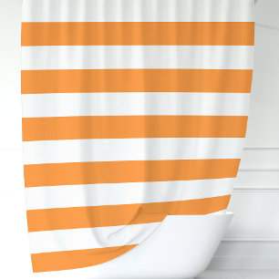 Modern Orange and White Wide Stripes