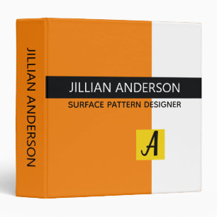 Modern Orange and Yellow Colour Blocked Binder