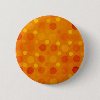 Modern Orange and Yellow Polka Dots 2 Inch Round Button