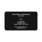 Modern Orange Bike Symbol on Black Bicycle Cyclist