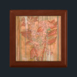 Modern Orange Floral Print on Stripped Background Gift Box<br><div class="desc">A Jennifer Goldberger original creation,  this modern orange floral print sits on a stripped background. The flowers almost blend in with the background. Let it blend in with the rest of your home by buying it today!</div>