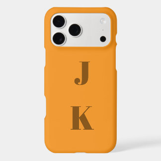 Modern orange initial minimal contemporary