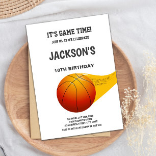 Modern Orange Line Sports Design Invitation