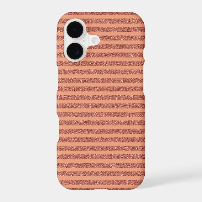 Modern Orange Mango Glitter Style Vertical Stripes (Back)
