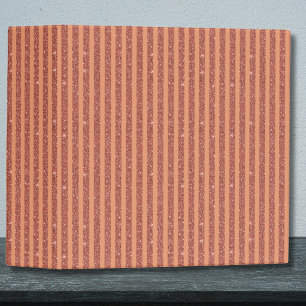 Modern Orange Mango Glitter Style Vertical Stripes Binder