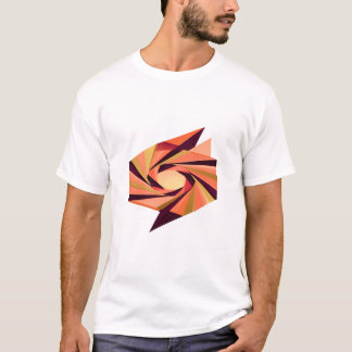 Modern Orange Origami Faceted Abstract Swirl T-Shirt