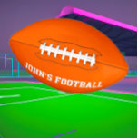 Modern Orange Personalized Kid's<br><div class="desc">The Modern Orange Personalized Kid's Football is designed to be found on a green field effortlessly allowing for more fun time playing and locating a child's football in a grouping of kids' footballs at practice.</div>