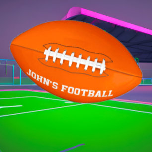 Modern Orange Personalized Kid's Football