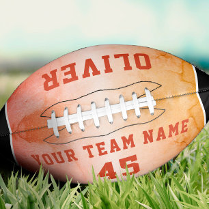 Modern Orange Player Name Number Team Football
